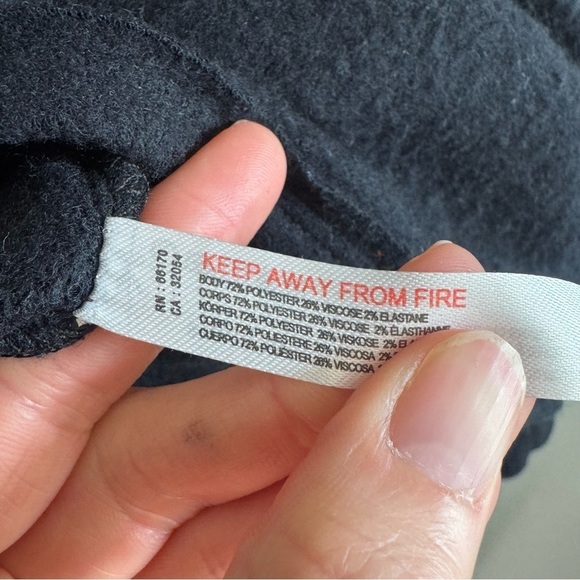 Free People Beach Womens Small Oversized Black Fleece Sweater Slouchy Relaxed - Picture 6 of 10